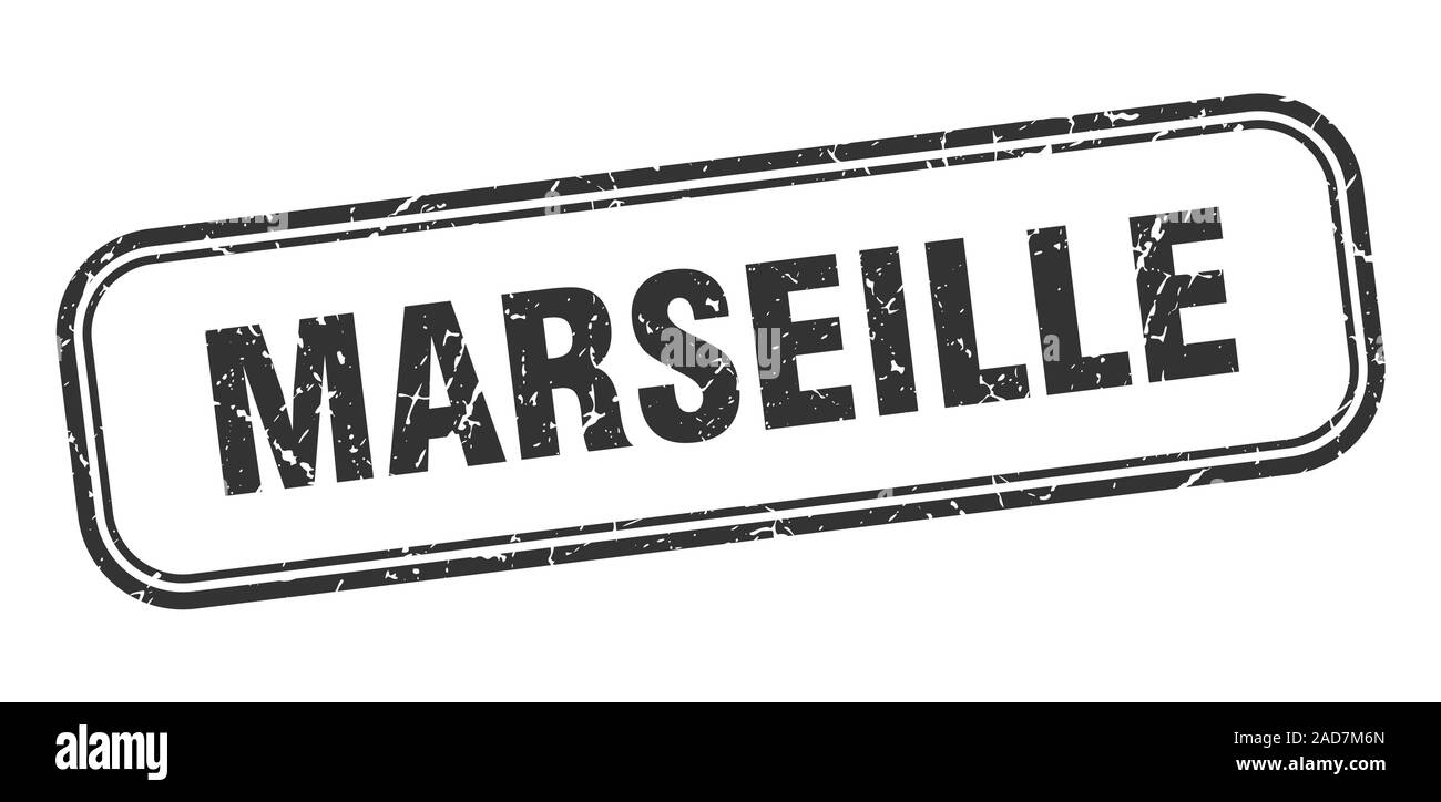 Marseille Stempel. Marseille schwarz Grunge isoliert anmelden Stock Vektor