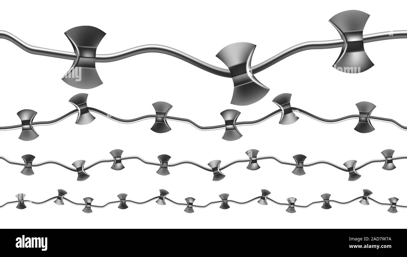 Kabel der militärischen Zone nahtlose Muster Set Vektor Stock Vektor