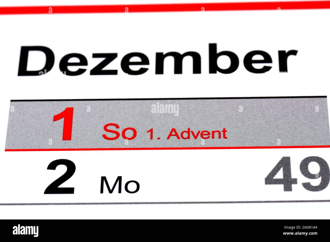 1. Advent Stockfoto