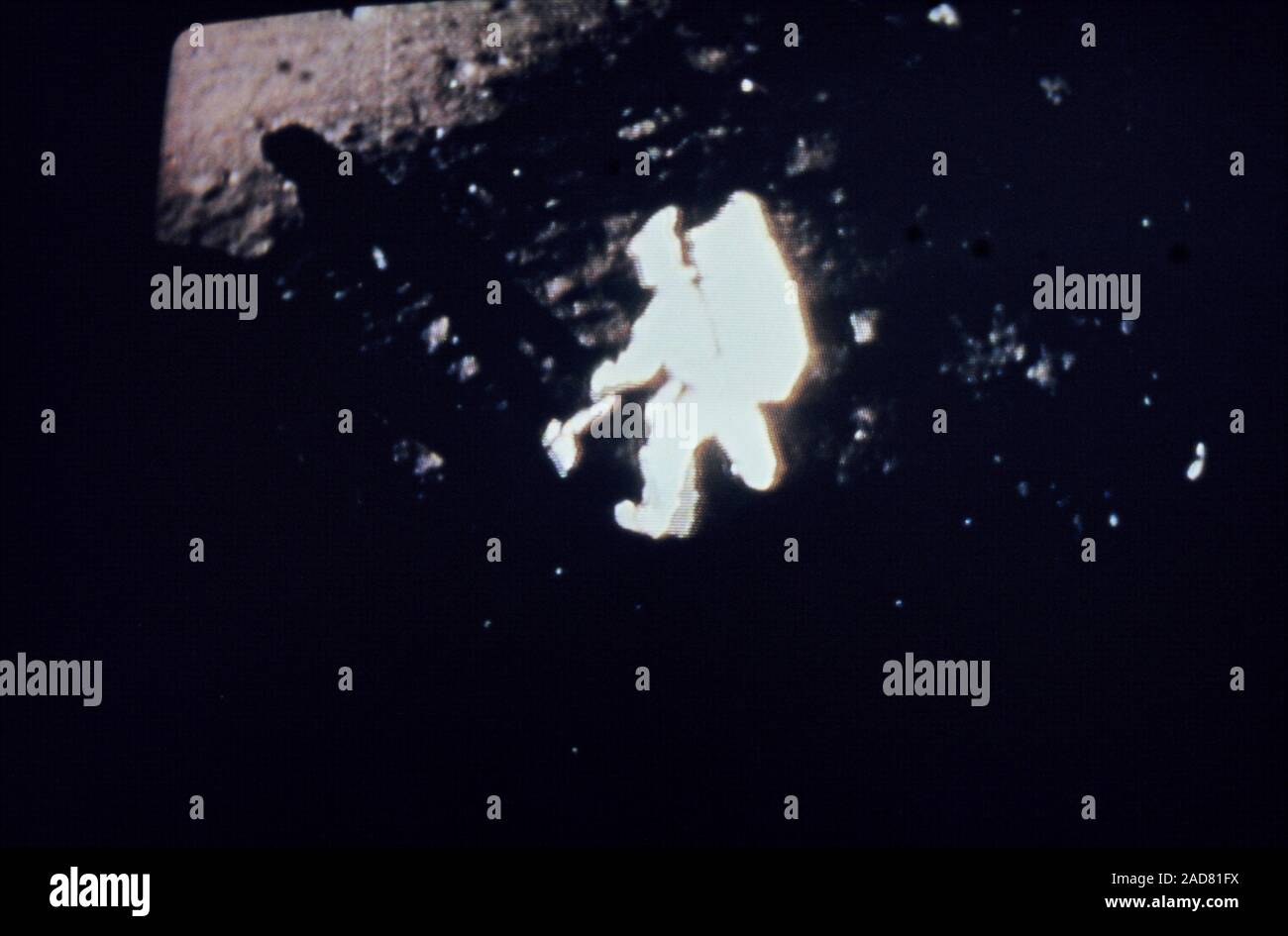 Apollo 12-Rock Sampling-Teleclip Stockfoto