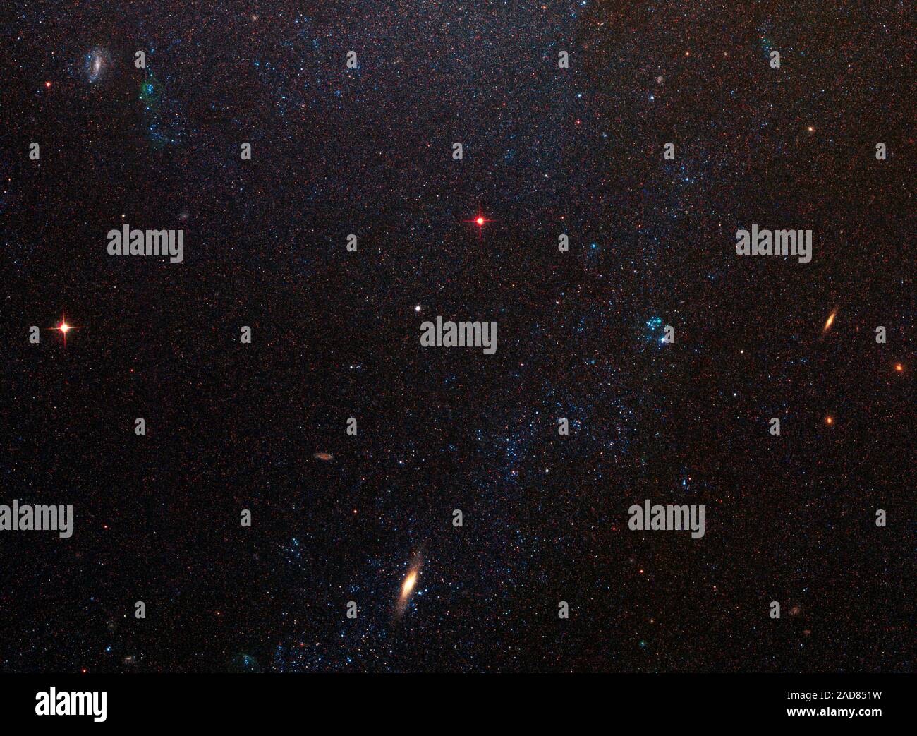 Südlichen Endpunkt der Galaxie M 81. Objekt: M 81, NGC 3031, Bodes Galaxy Bild Typ: Astronomische Credit: NASA, ESA, A. und J. Zezas Huchra (harvard-smithsonian Center für Astrophysik) Stockfoto