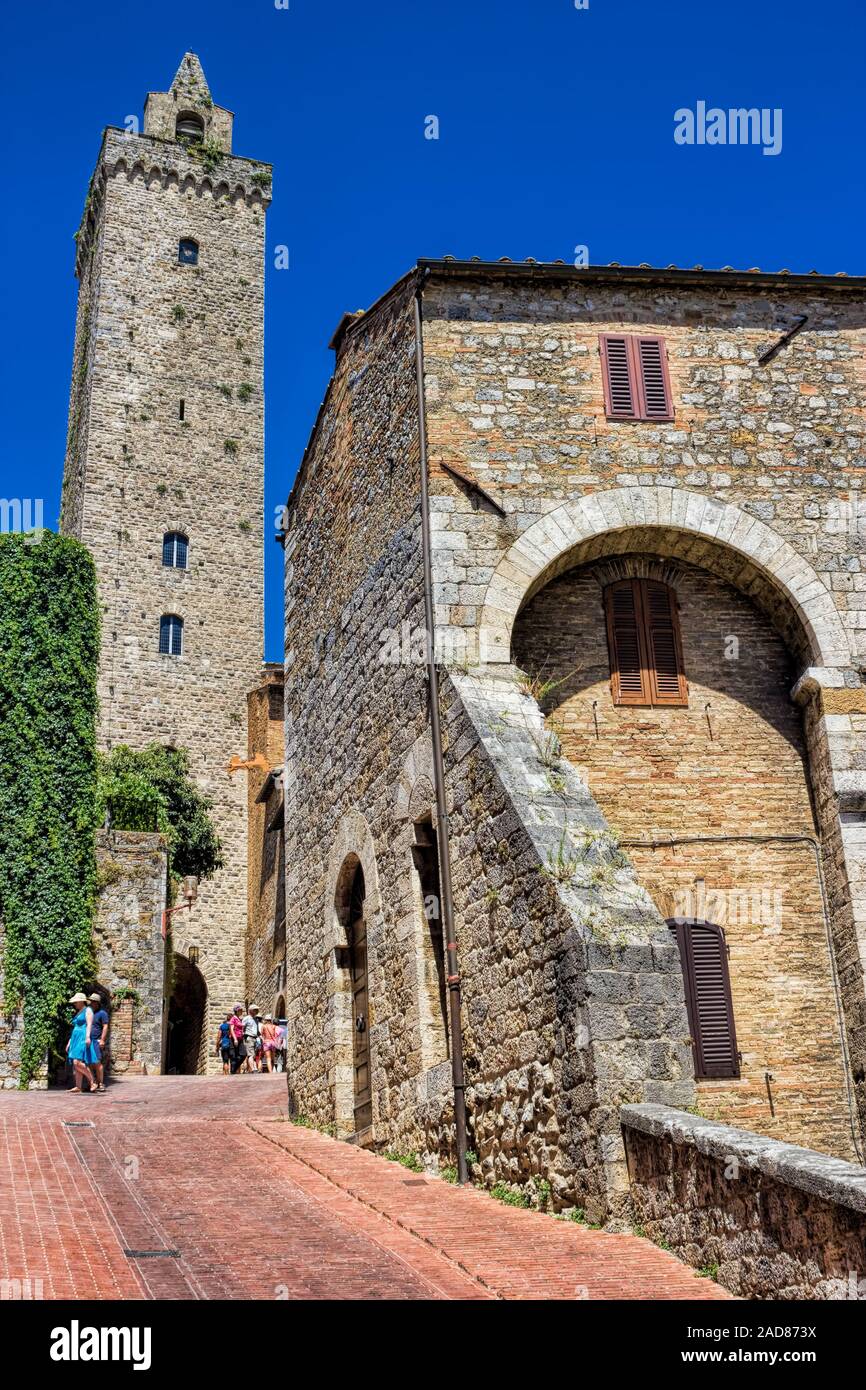 San Gimignano, Torre Grossa Stockfoto