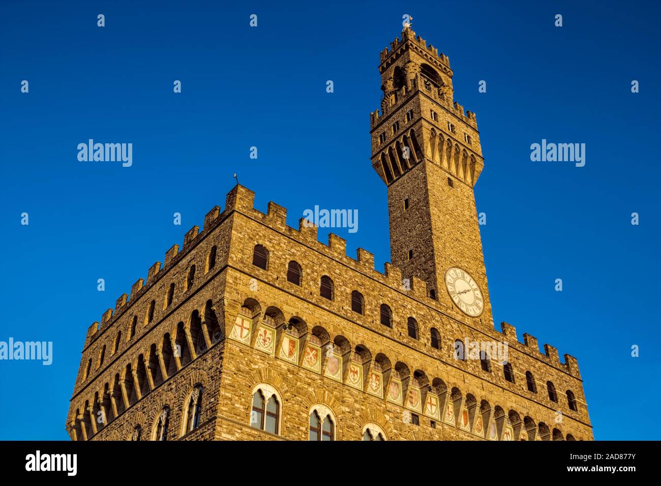 Florenz, ein alter Palast. Stockfoto
