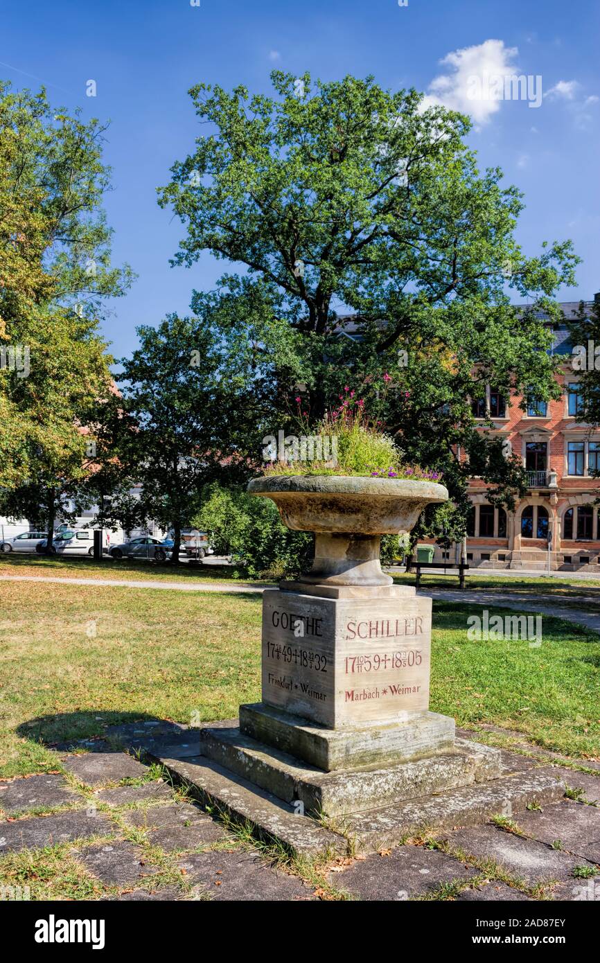 Rudolstadt, Goethe und Schiller Stockfoto