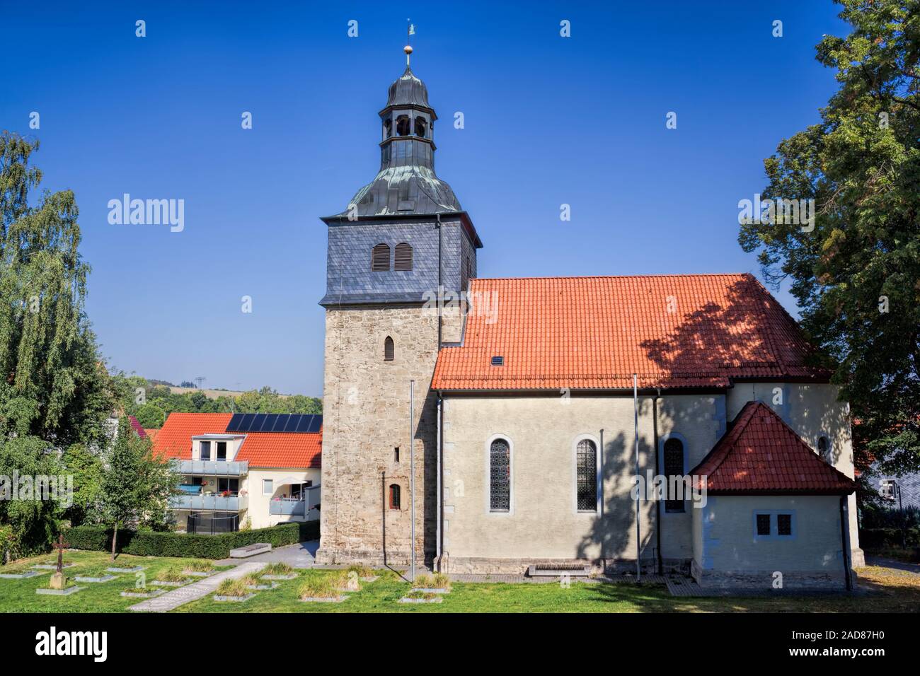 Leinefelde, Alte Dorfkirche Stockfoto