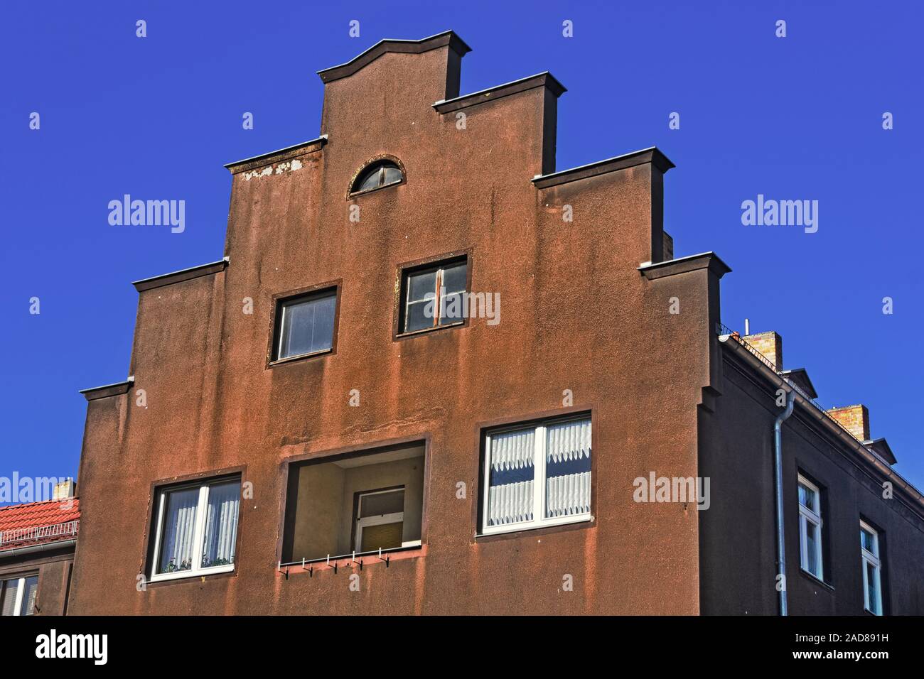 Braunes Haus Stockfoto