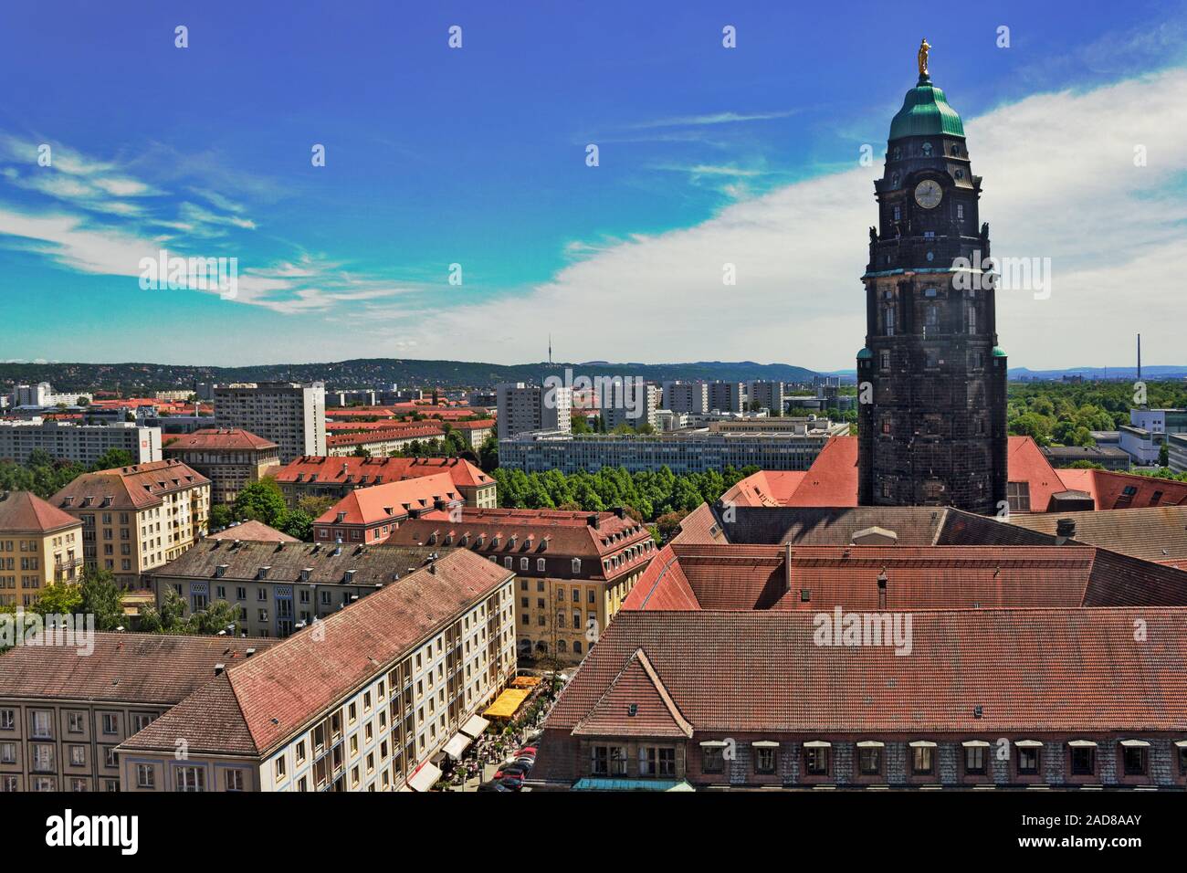 Dresden city panorama Stockfoto