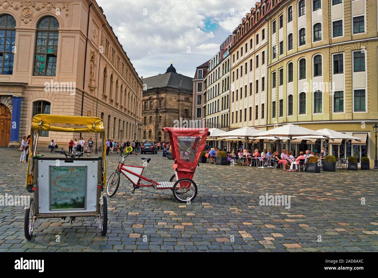 Fahrrad Rikscha in Dresden Stockfoto