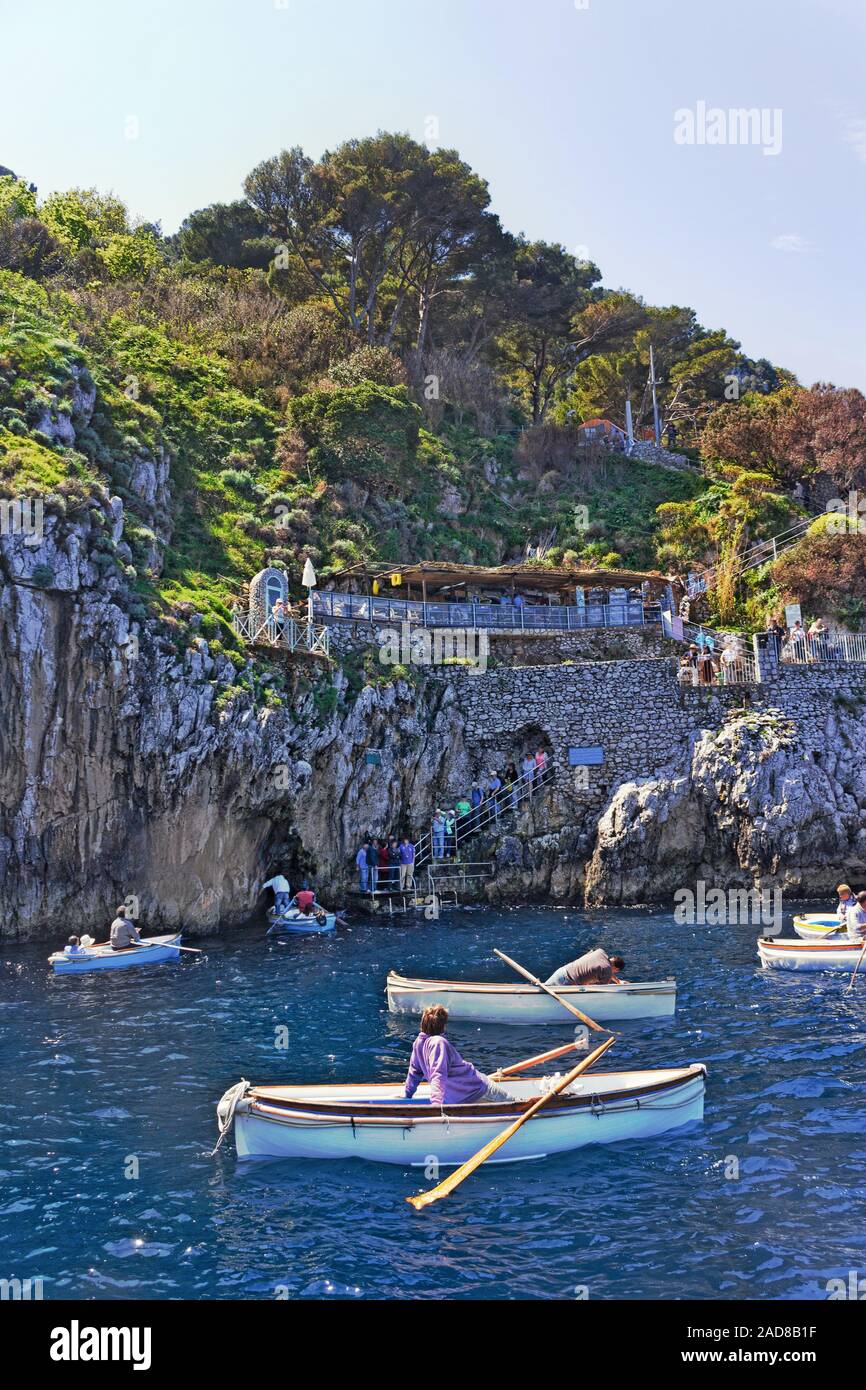 Capri Blaue Grotte Stockfoto