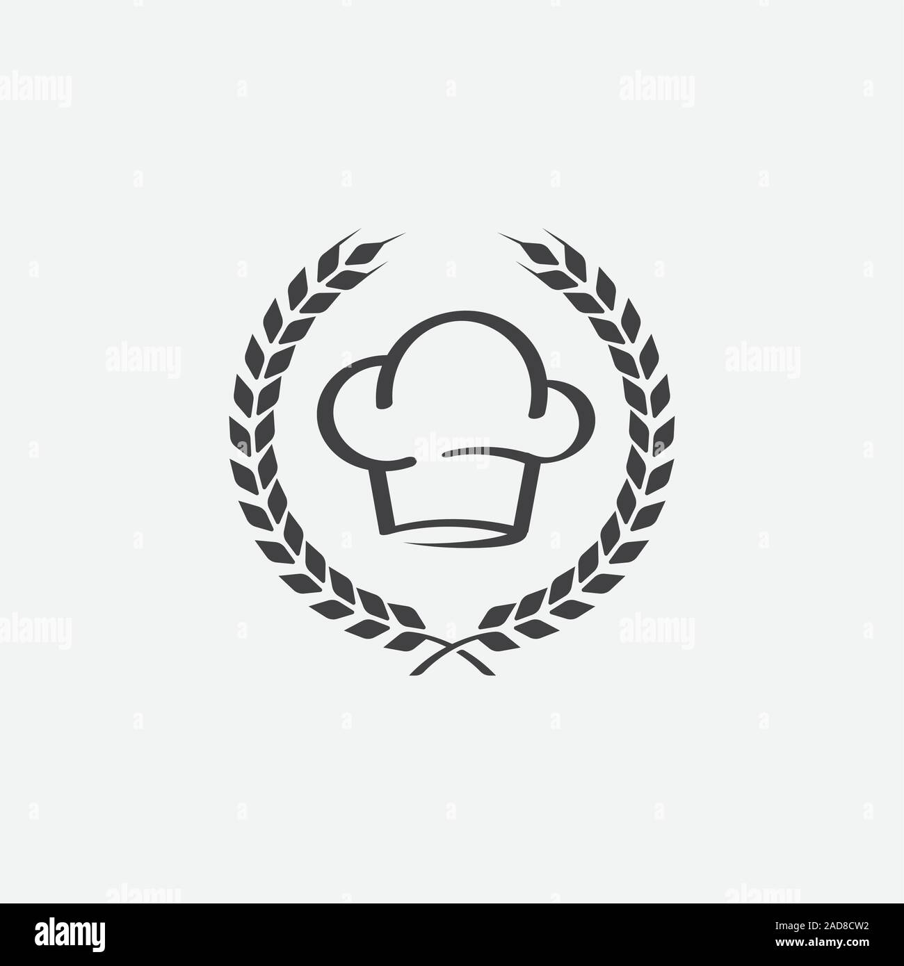 Hut für Koch Küchen, Chef hat Symbol Vektor, Chef cap Design mit Lorbeerkranz Stock Vektor