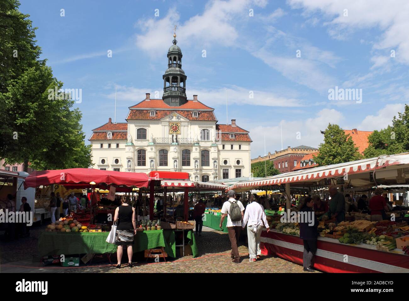 Markt am Rathaus Lüneburg Stockfoto