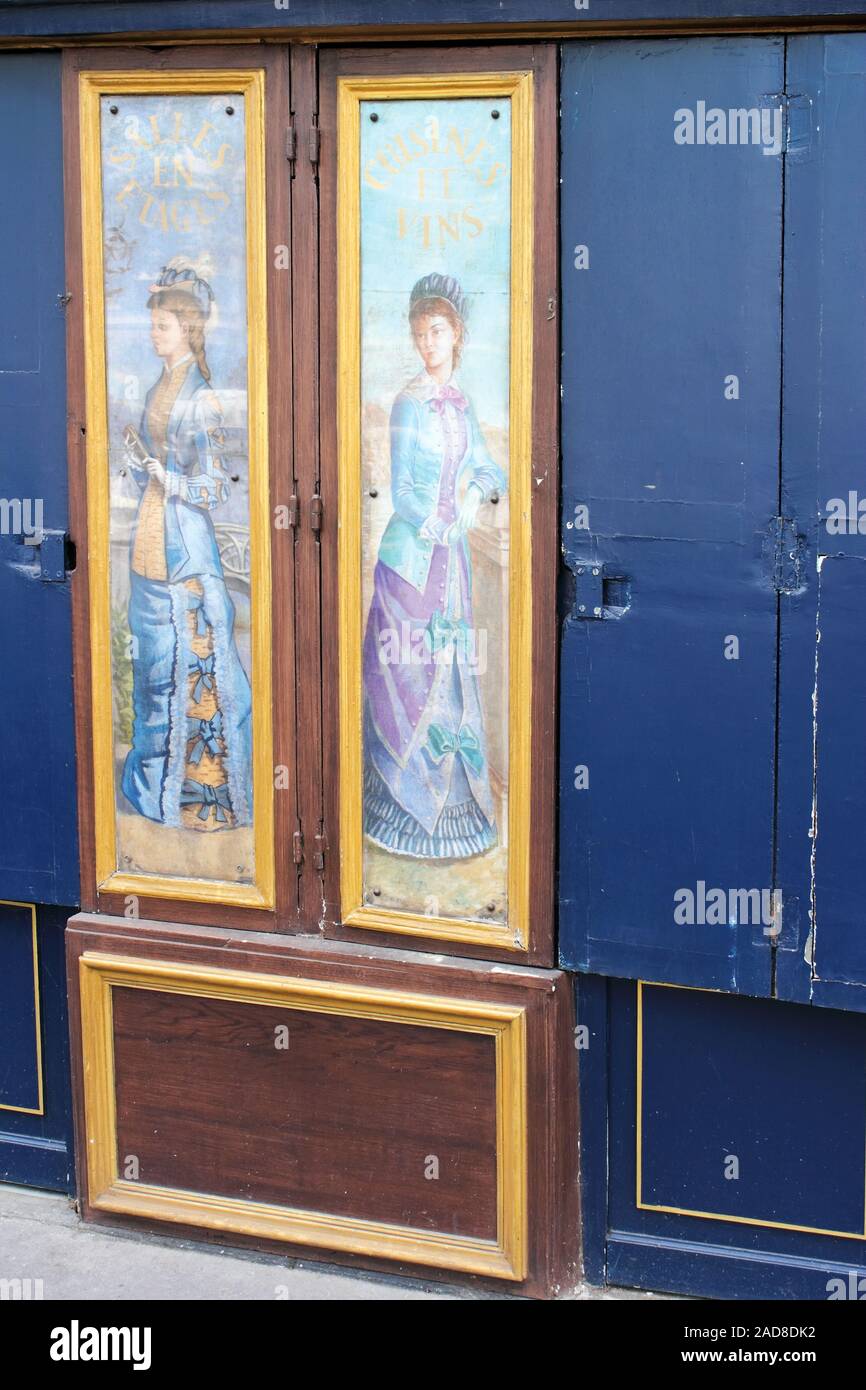 Detail Paris Street Cafe Stockfoto