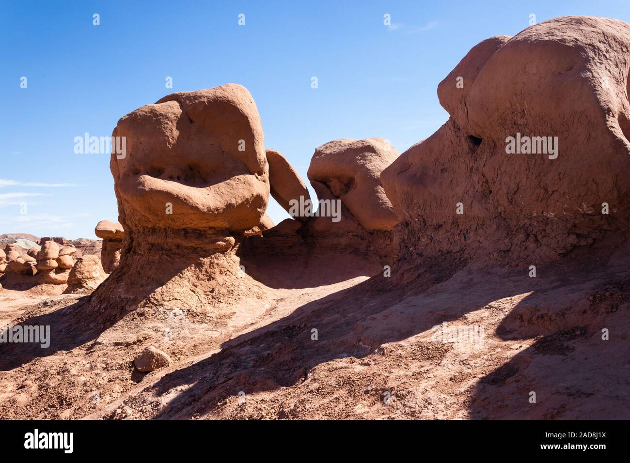 Hoodoo Steinformationen der Goblin Valley Stockfoto