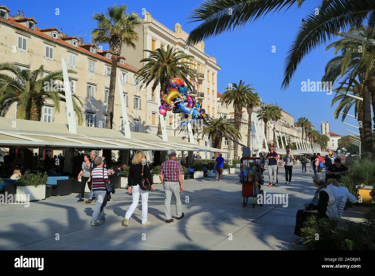Riva Seepromenade in Split, Kroatien Stockfoto