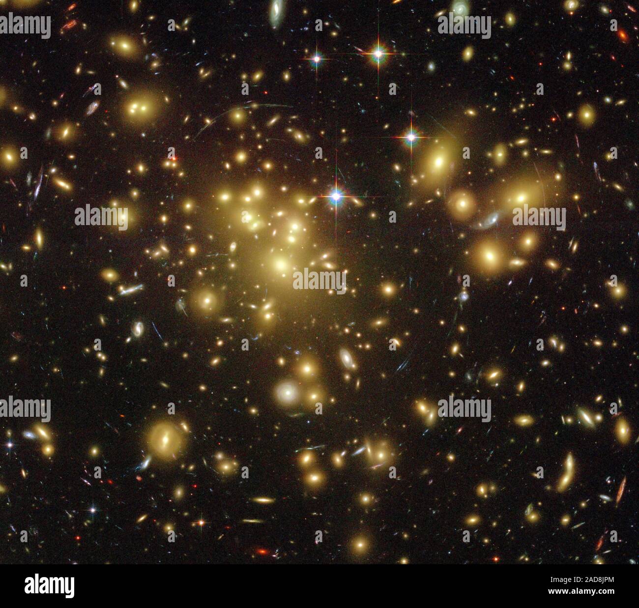Objekt Name: Abell 1689 Bild Typ: Astronomische Credit: NASA, ESA, L. Bradley (JHU), R. Bouwens (UCSC), H.Ford (JHU), und G. Illingworth (UCSC) Stockfoto