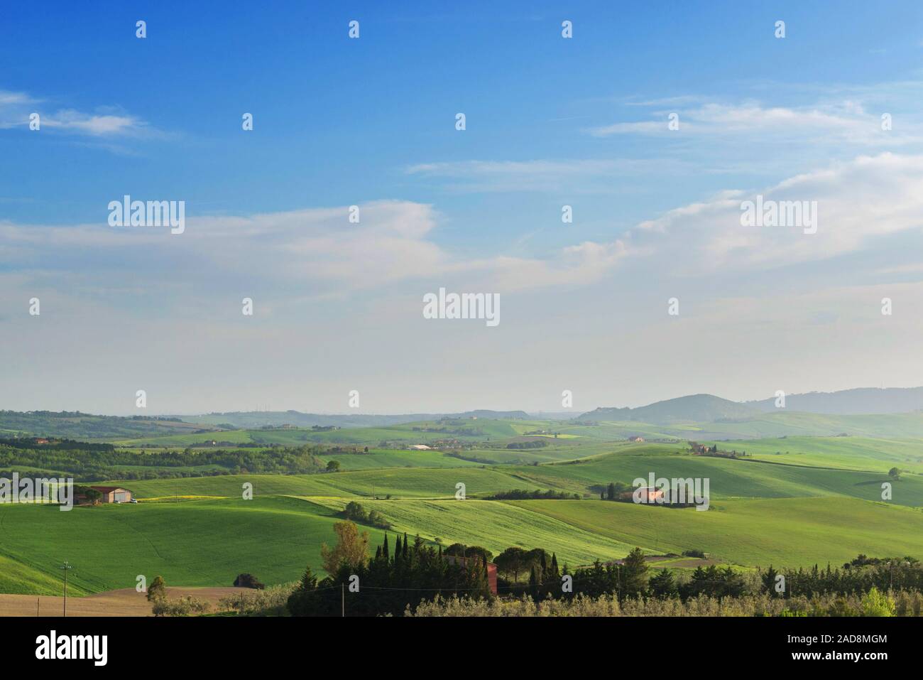 Schönen Frühling Landschaft in der Toskana, Italien Stockfoto