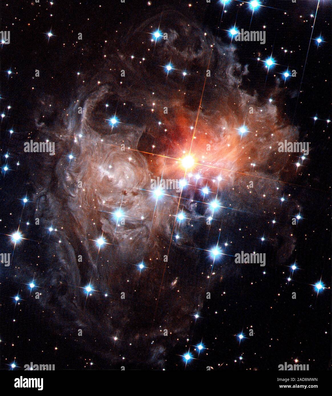 Objekt Name: V838 Monocerotis Bild Typ: Astronomische Credit: NASA, ESA, und H. Bond (STScI) Stockfoto