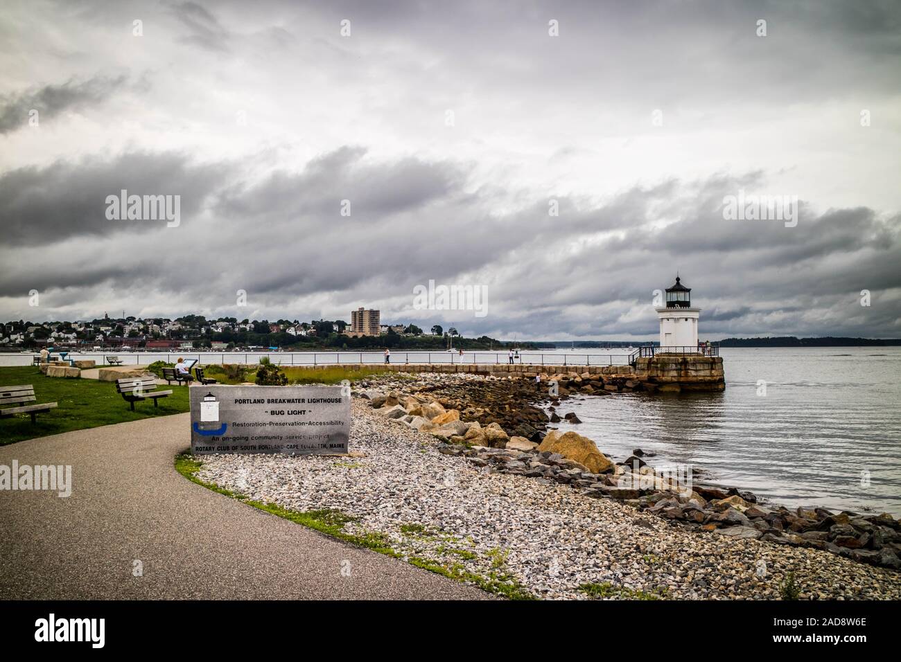 Die Wanze Licht in Cape Elizabeth, Maine Stockfoto