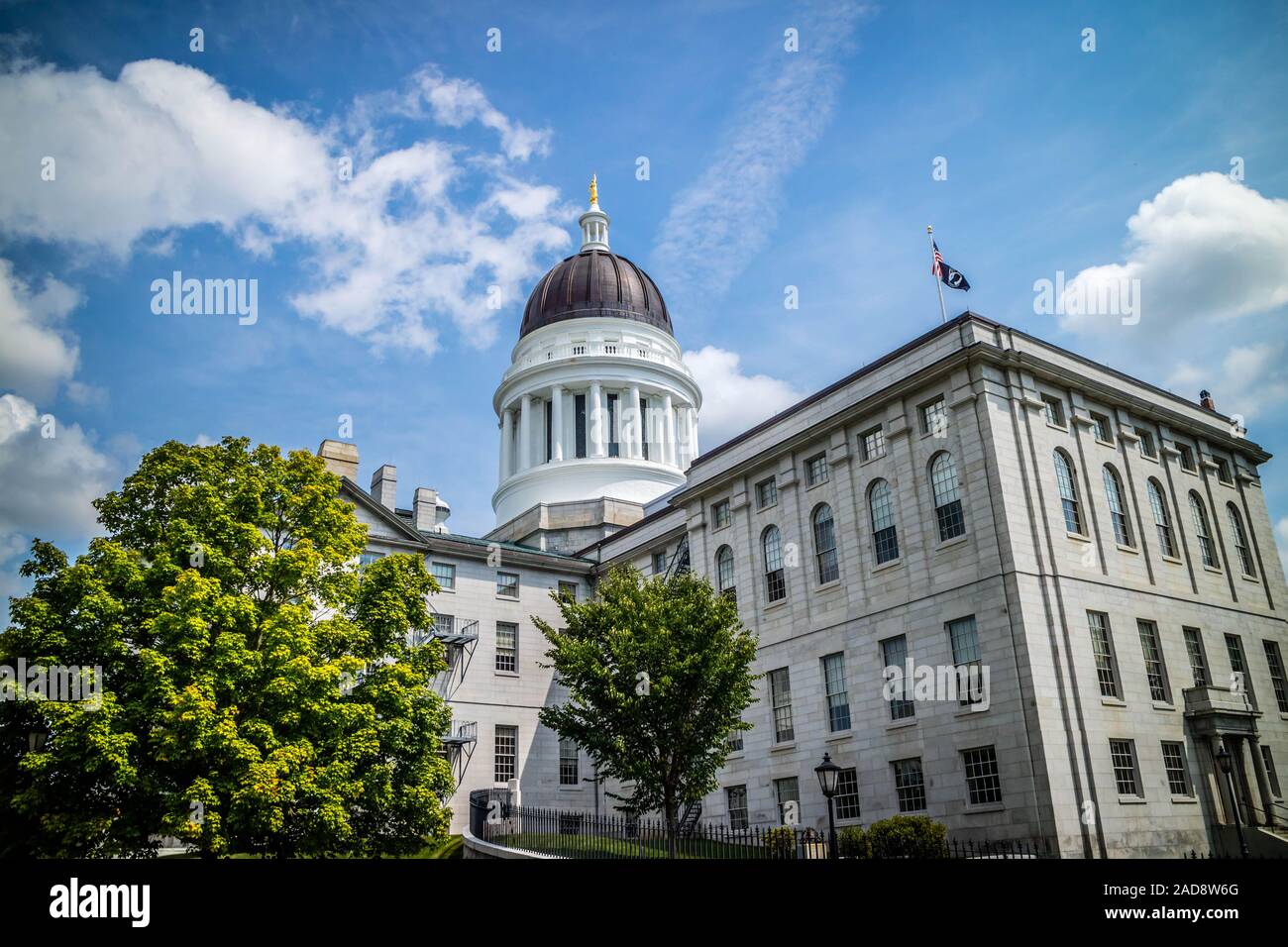Das Zentrum der Verwaltung in Augusta State Capital, Maine Stockfoto