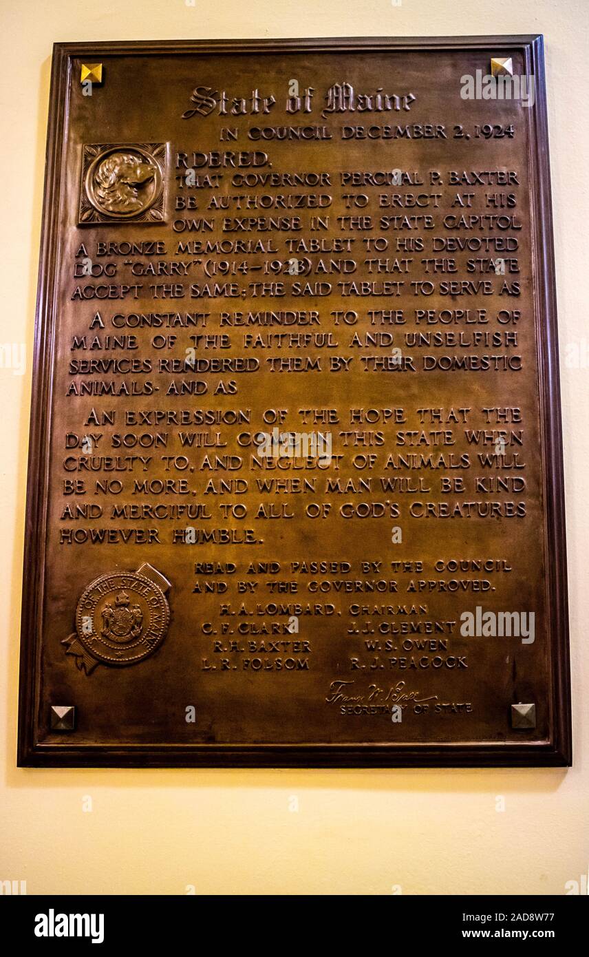 Das Zentrum der Verwaltung in Augusta State Capital, Maine Stockfoto