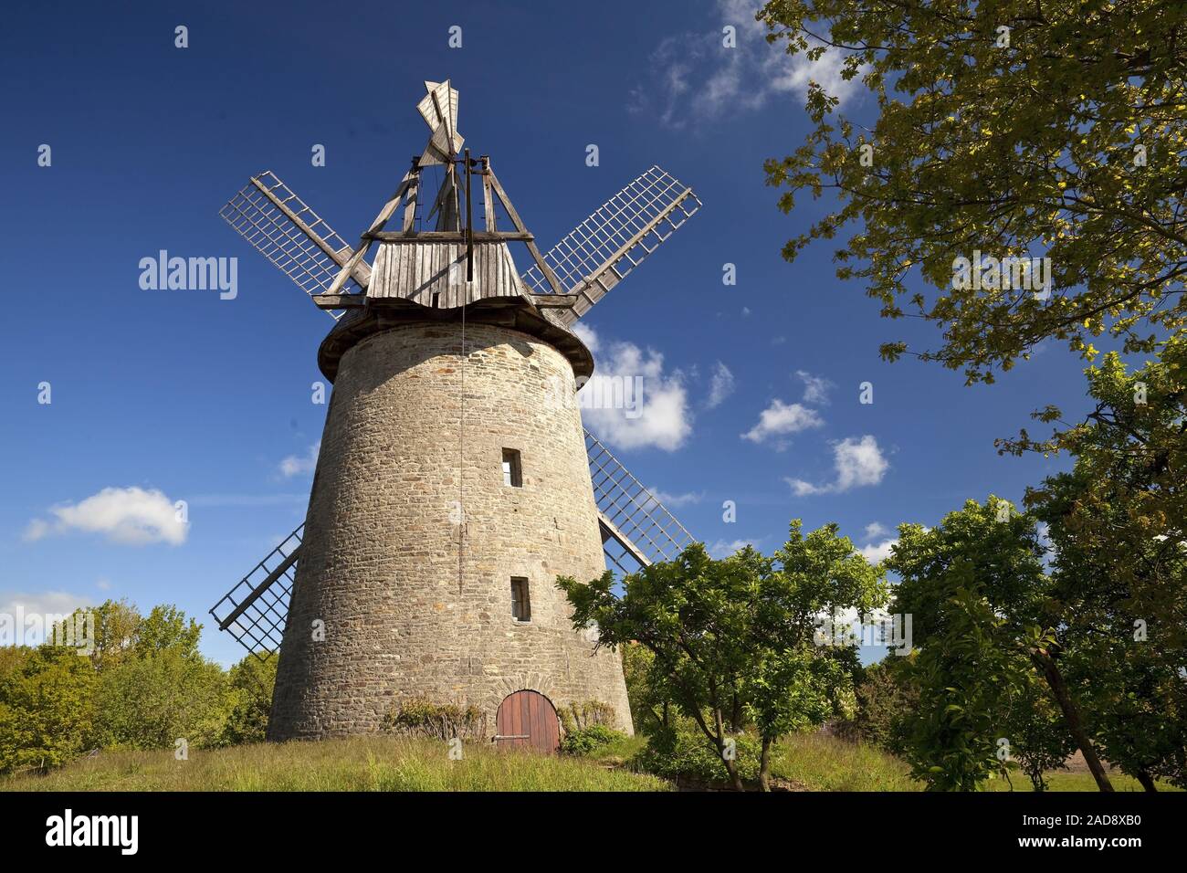 Wind Mill Seelenfelder Koenigsmuehle, Petershagen, Nordrhein-Westfalen, Deutschland, Europa Stockfoto