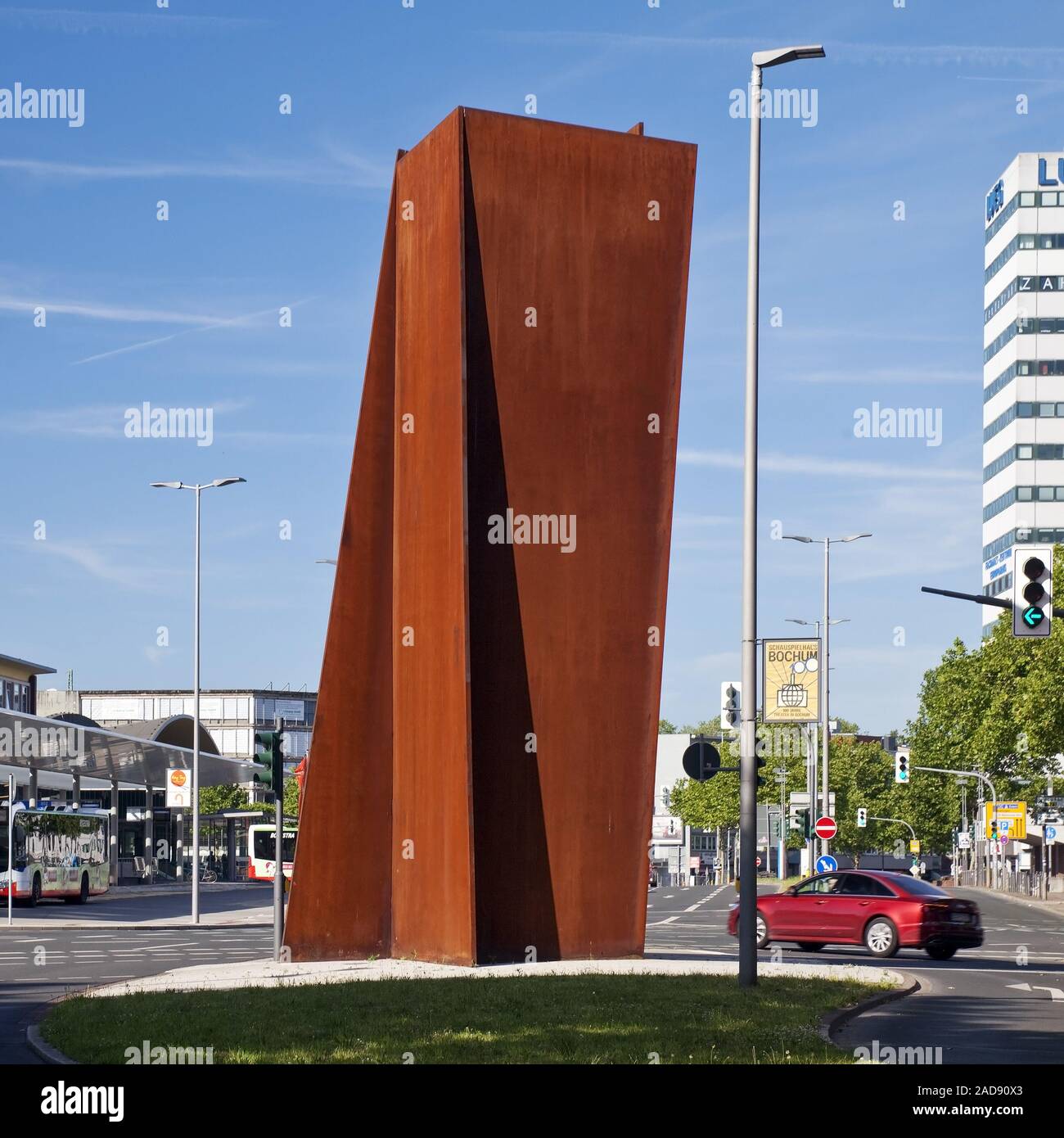 Skulptur Terminal, Künstler Richard Serra, Bochum, Ruhrgebiet, Nordrhein-Westfalen, Deutschland ...