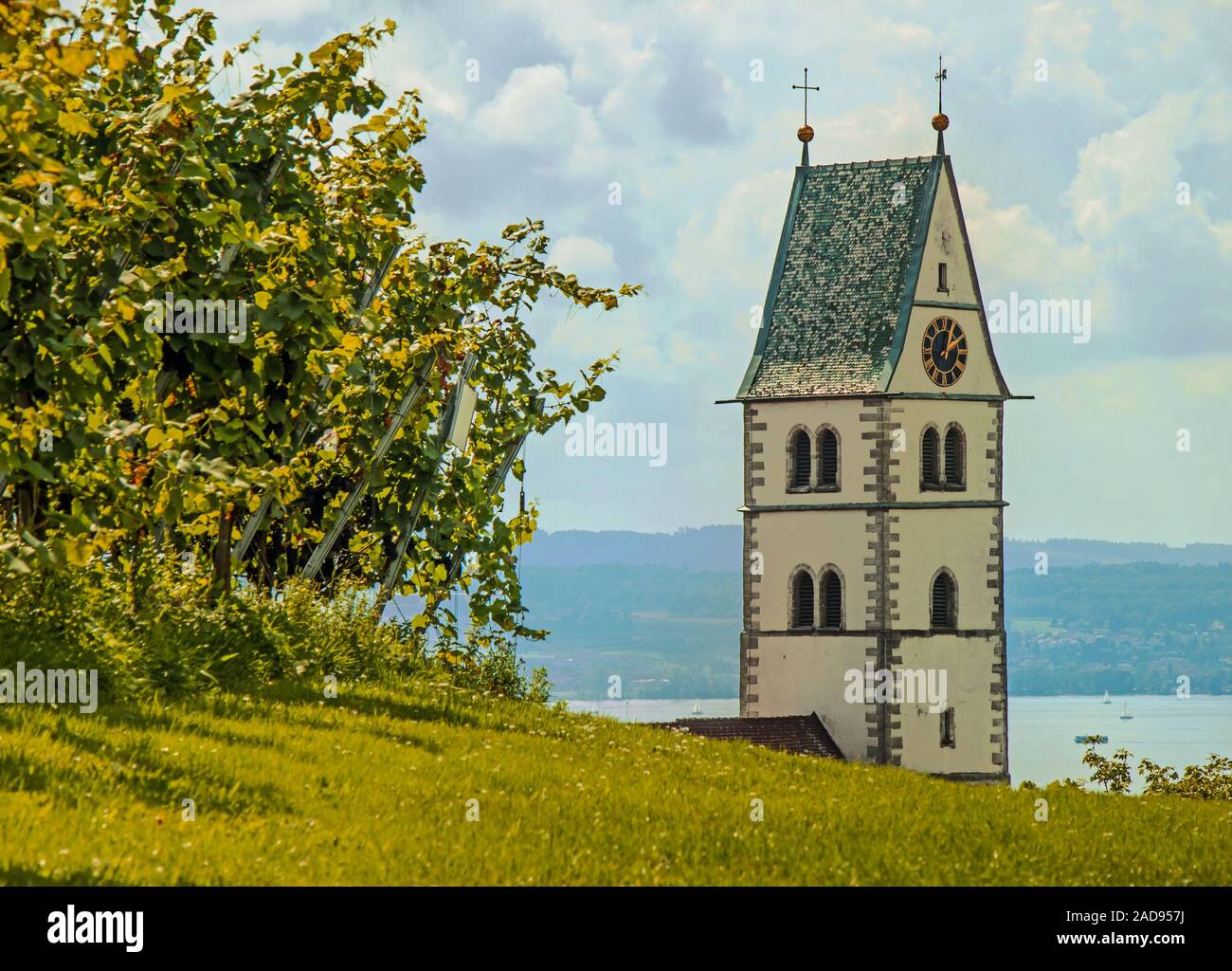 Katholische Stadtpfarrkirche Mariä Heimsuchung, Meersburg am Bodensee Stockfoto