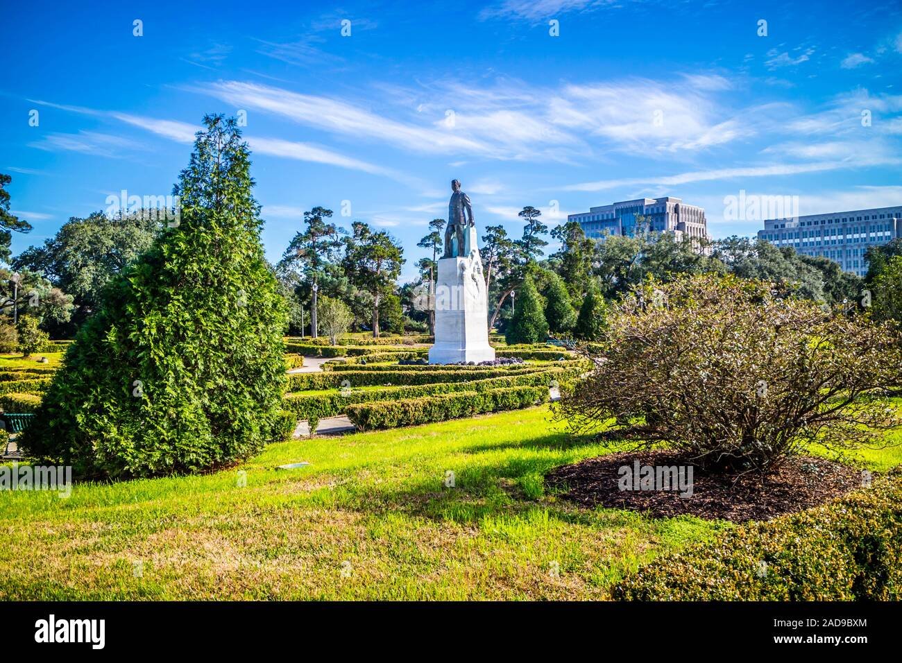 Eine Kunst und Dekoration Stil Statue von Past Governor in Baton Rouge, Louisiana Stockfoto