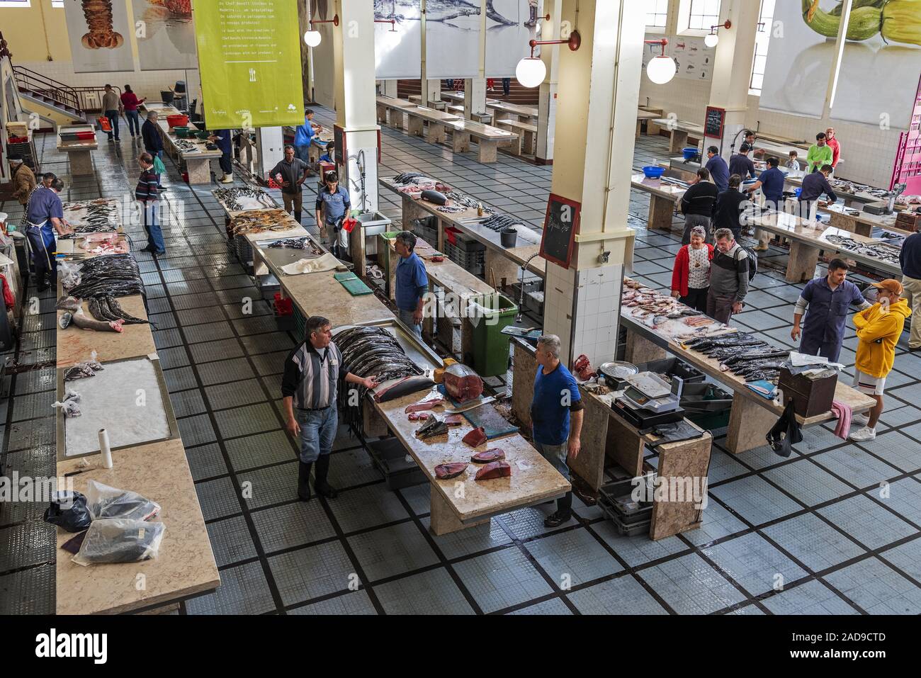 Fischmarkt, Markthalle, Funchal, Madeira, Portugal, Europa Stockfoto