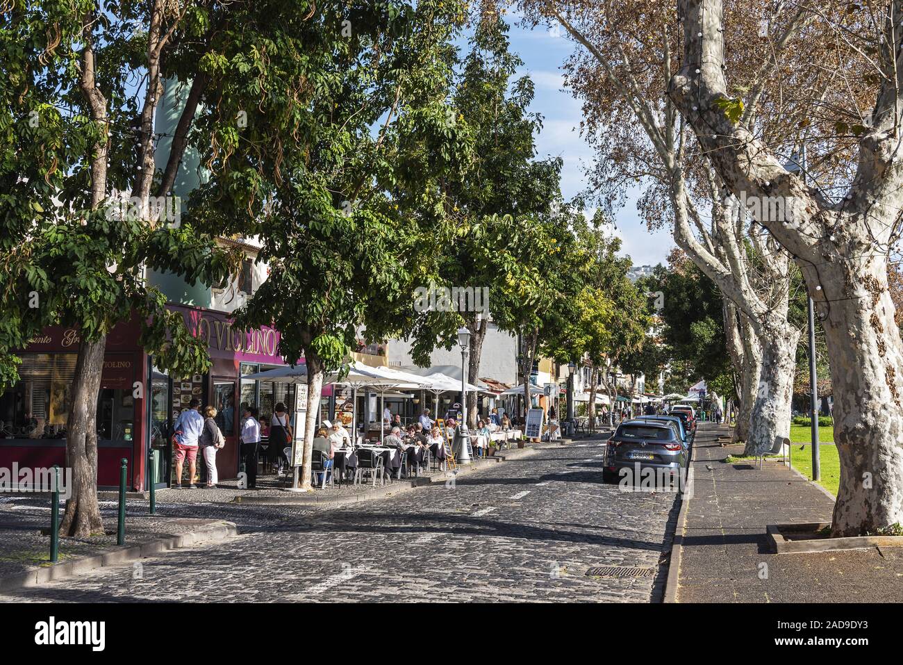 Cafe, Restaurant, Funchal, Madeira, Portugal, Europa Stockfoto