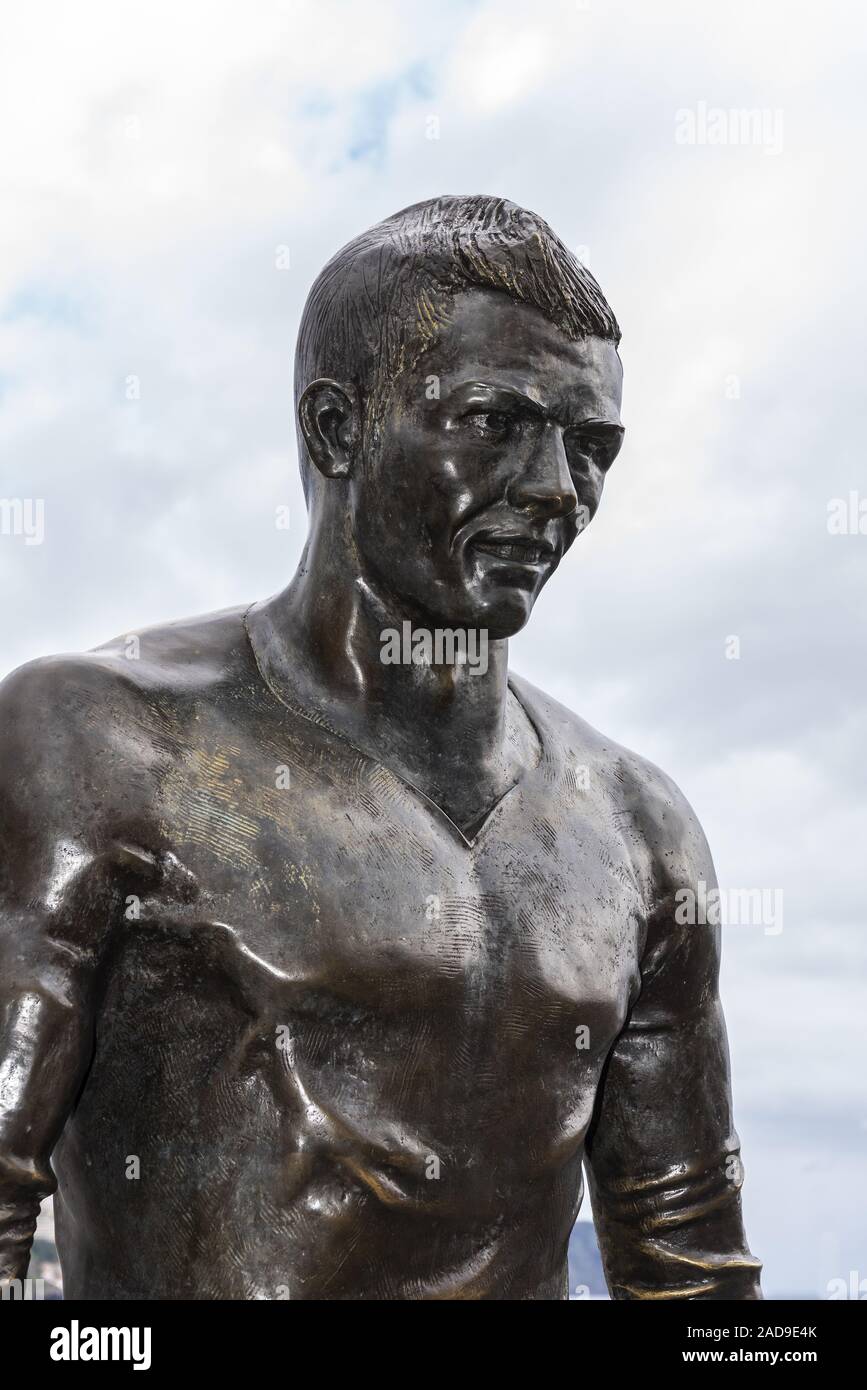 Christiano Ronaldo Memorial, Funchal, Madeira, Portugal, Europa Stockfoto