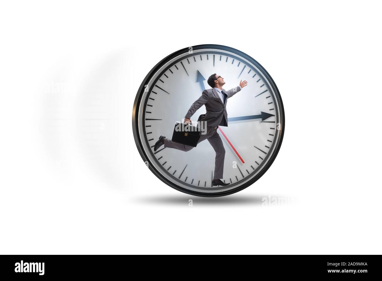 Unternehmer Mitarbeiter in Time Management Konzept Stockfoto