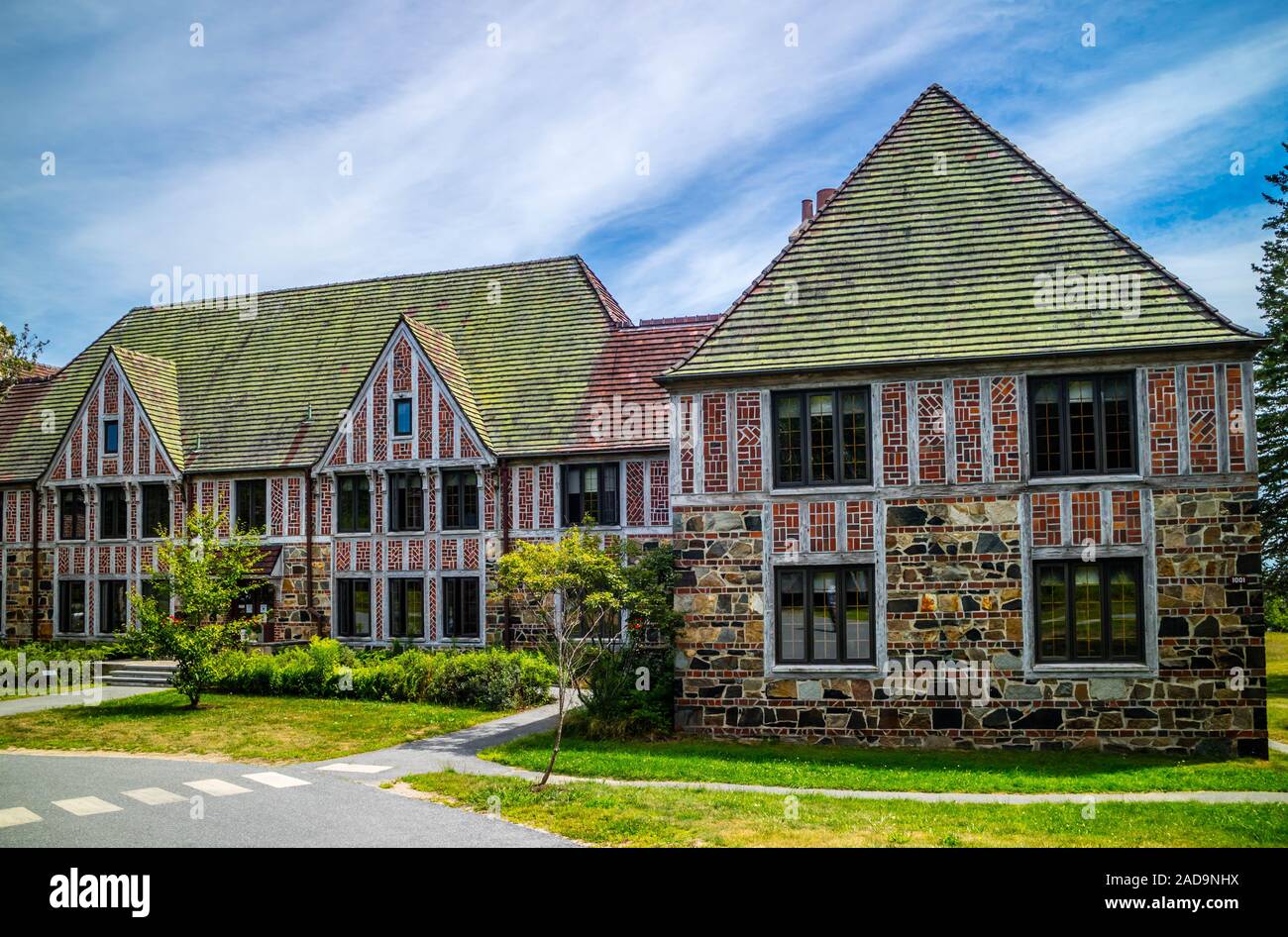 Ein einladender Bereich am Eingangspunkt der Acadia National Park, Maine Stockfoto