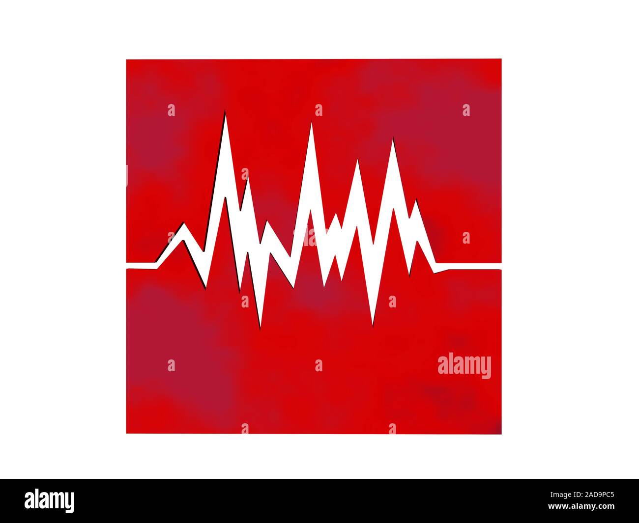 Piktogramm Herzfrequenz Stockfoto