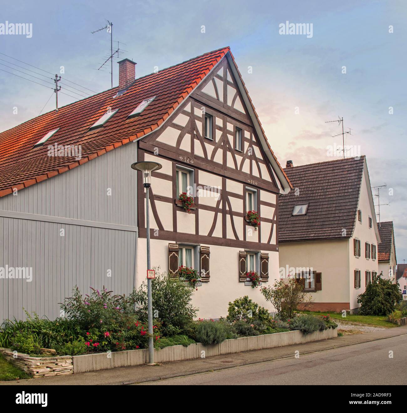 Fachwerkhaus Riedheim, Hilzingen-Riedheim Stockfoto