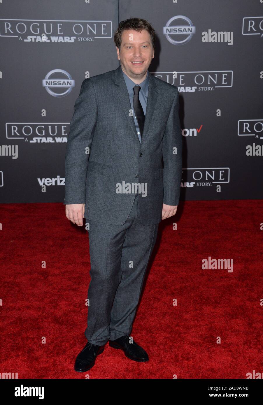 Regisseur Gareth Edwards bei der Weltpremiere von "Schurkenstaaten: ein Star Wars Story' im Pantages Theater, Hollywood. Dezember 10, 2016 © 2016 Paul Smith/Featureflash Stockfoto