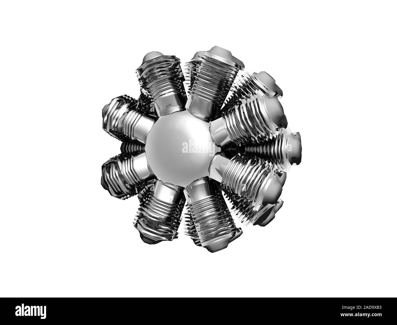 Stahl circular Aircraft Engine Stockfoto