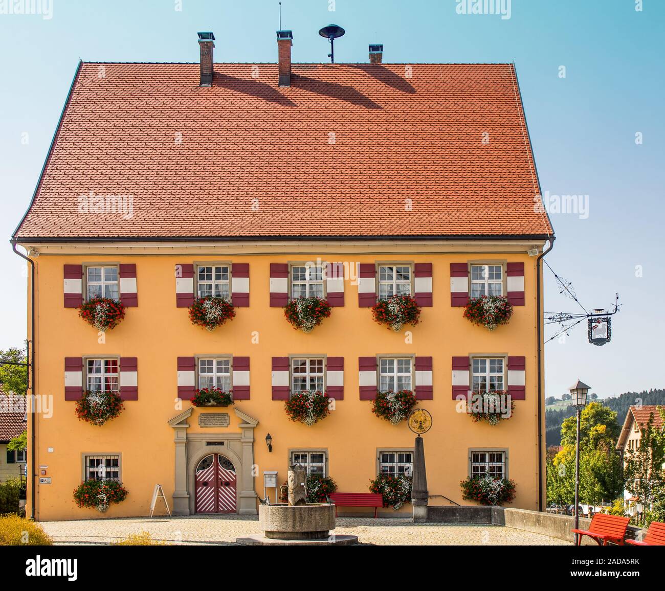 Rathaus, Weiler ich. Allgäu, Weiler-Simmerberg Stockfoto