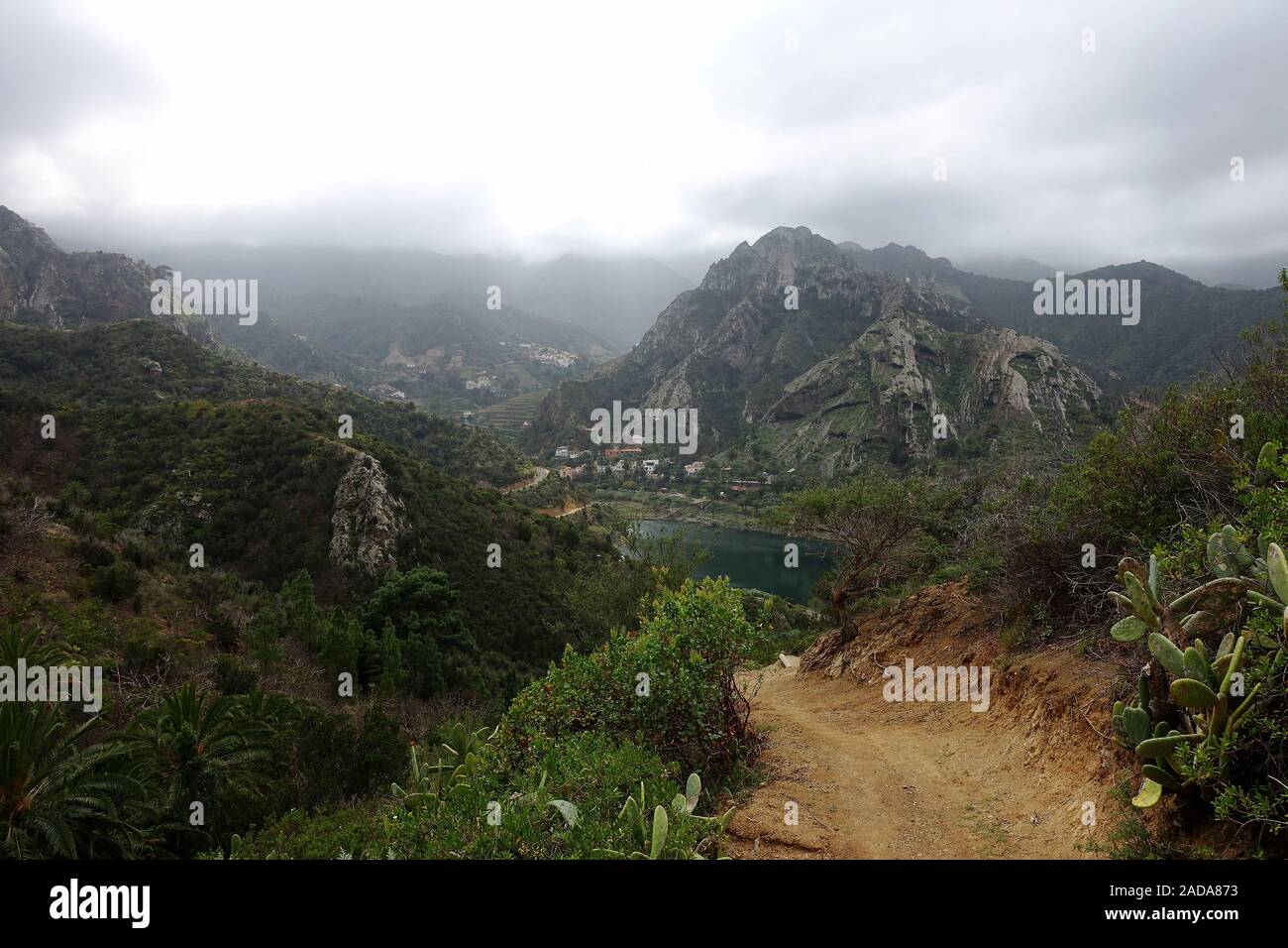 Charakteristische Landschaft in der Nähe von Valhermoso, La Gomera, Spanien Stockfoto
