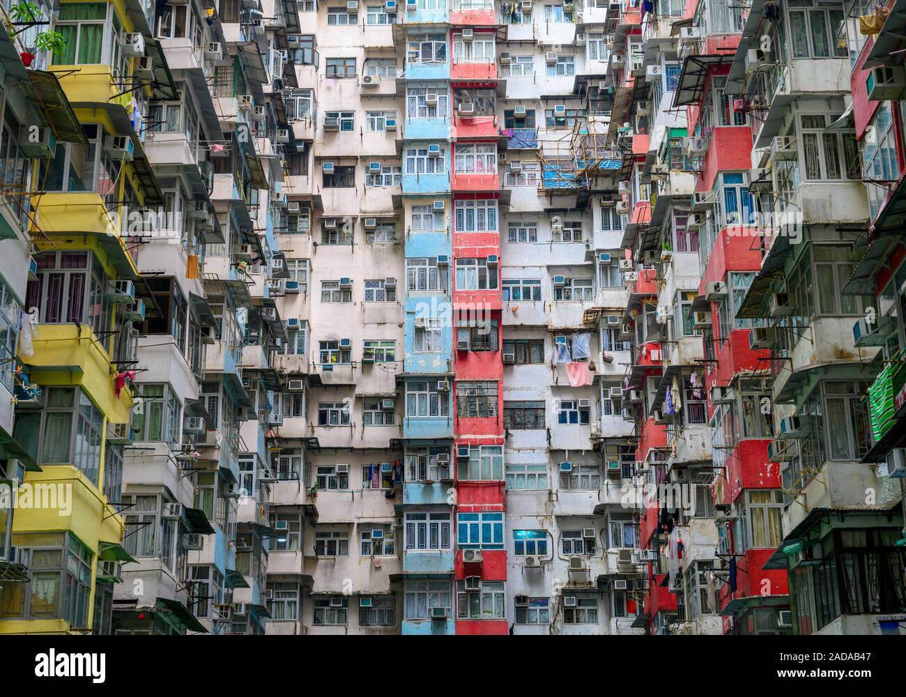 Montaine-Mansion Quarry-Bay - Hong Kong. Auch bekannt als die "Monster-Gebäude - "es ist eine berühmte-tourist-Lage. Stockfoto
