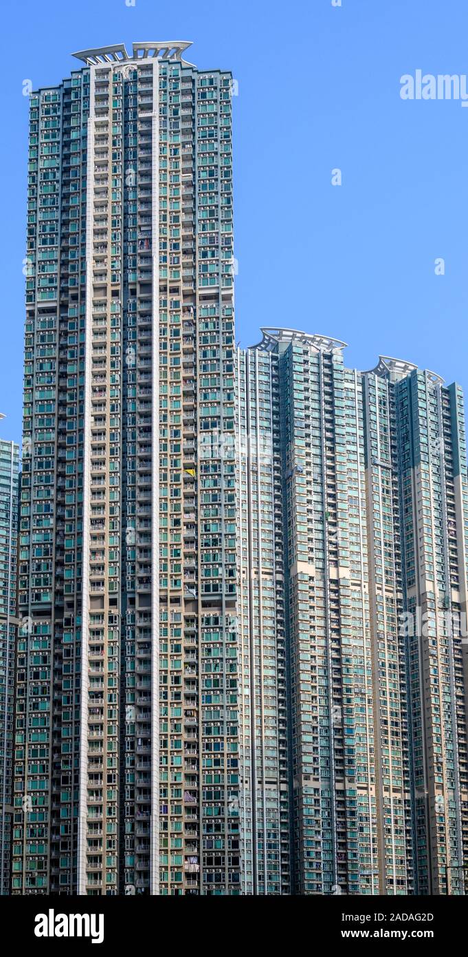 LOHAS-Park ist ein Hong Kong seaside Hochhaus und hoher Dichte Wohnentwicklung in Tseung Kwan O gelegen Stockfoto