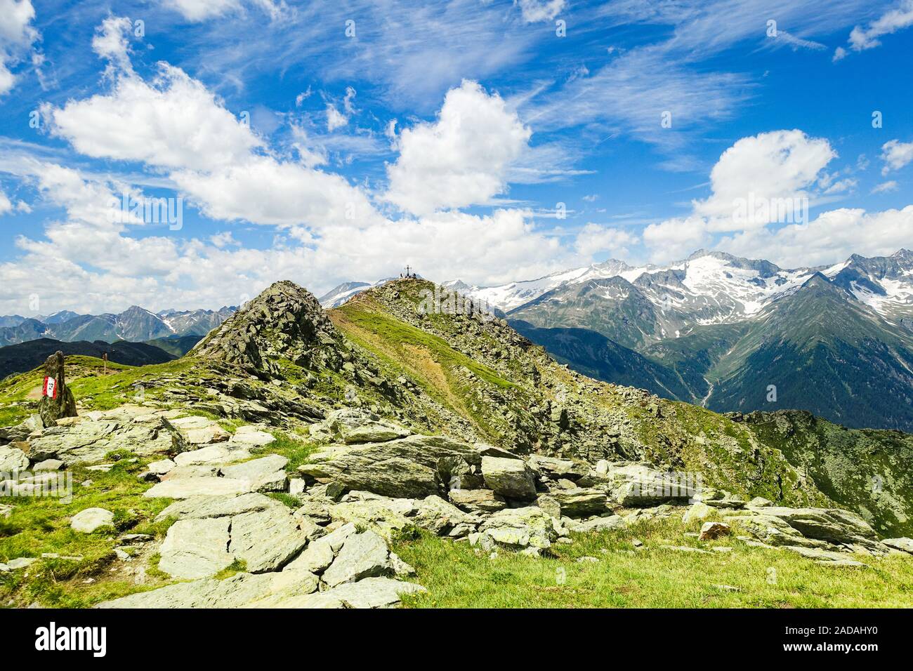 Das Ahrntal Speikboden Gipfel, in der Nähe von Sand in Taufers, Südtirol Stockfoto