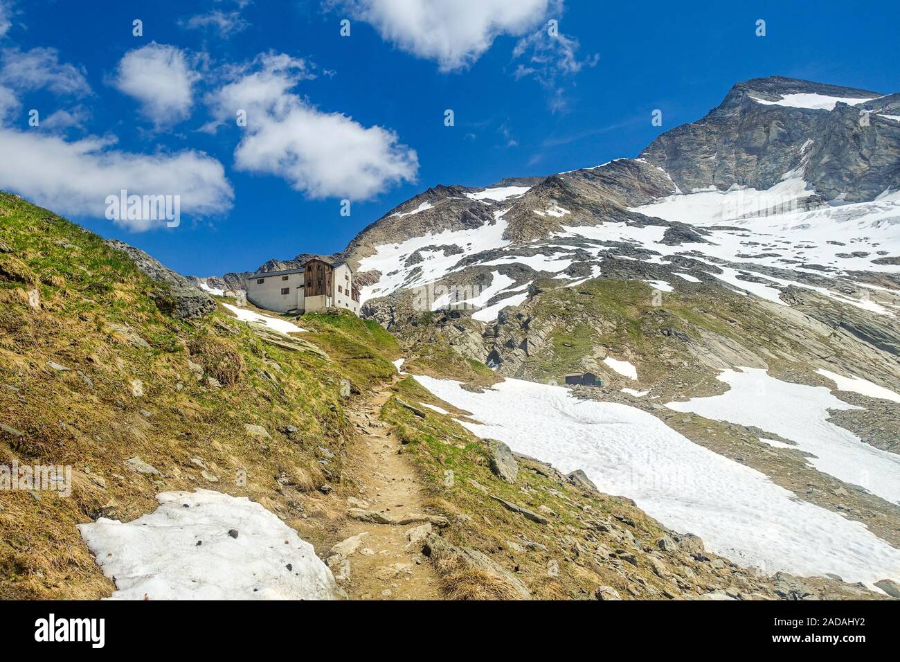 Die riesigen Felsen in den Erdrutsch in der Nähe Wiklen Ötztaler Alpen, Österreich Stockfoto