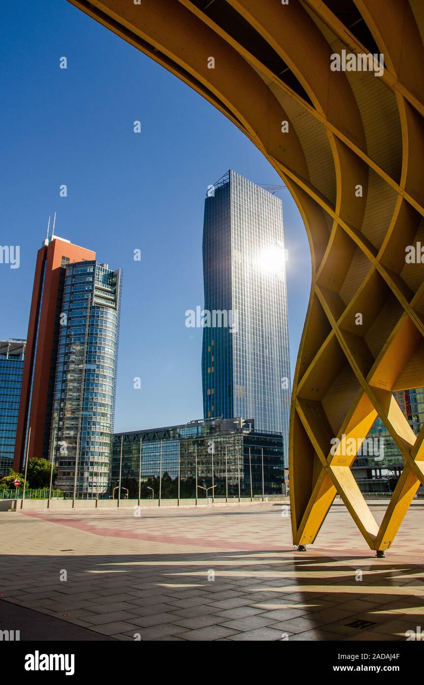 Austria Center in der Donau City Stockfoto