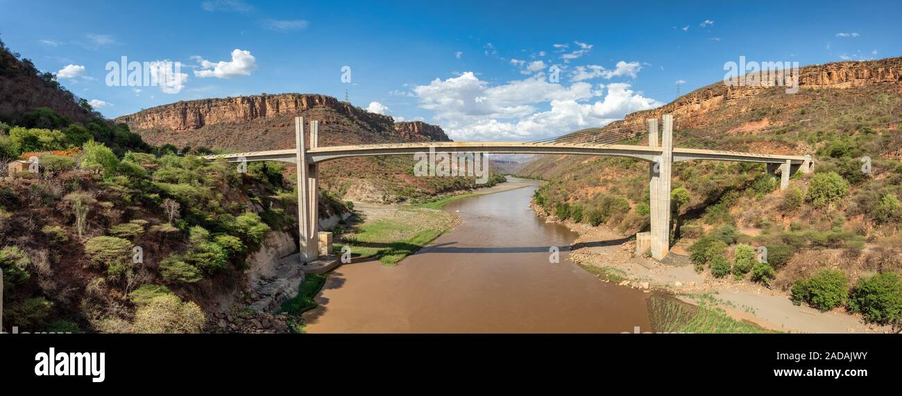 Neue Brücke über den Blauen Nil, Äthiopien Stockfoto