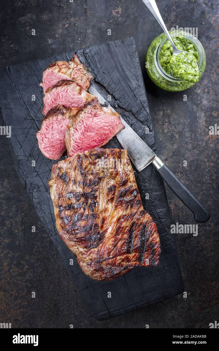 Grill Argentinischen trockenen Jahren wagyu Tri tip Steak mit ...