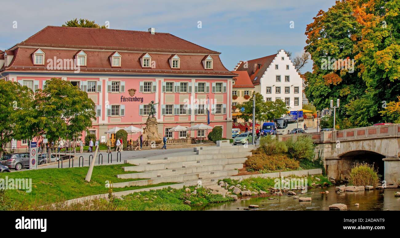 Historische Stadt Donaueschingen, Schwarzwald Stockfoto