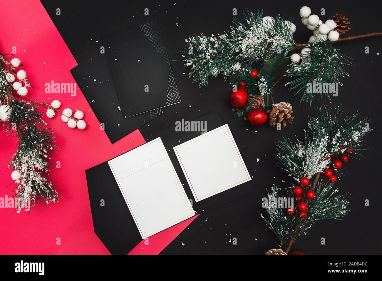 Weihnachten minimal mockup Stockfoto