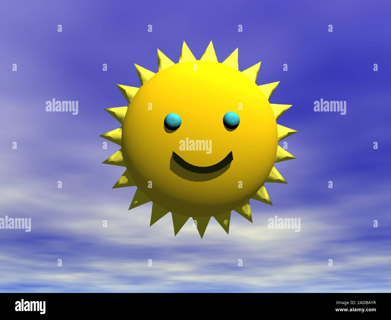 Gelb cartoon Sun Stockfoto