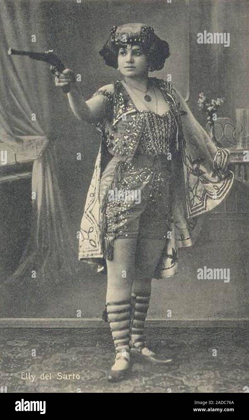 Elly del Sarto, ein SideShow-Gerät Performer, in C. 1910 Stockfoto